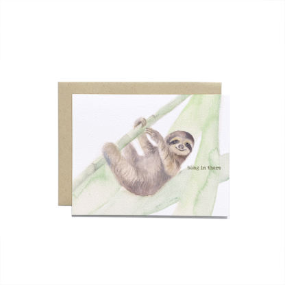 Hang in There Sloth Card